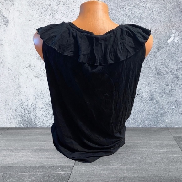 New Kenneth Cole New York Women’s Black Sleeveless Tank Ruffle Size Medium NWT - Picture 11 of 14
